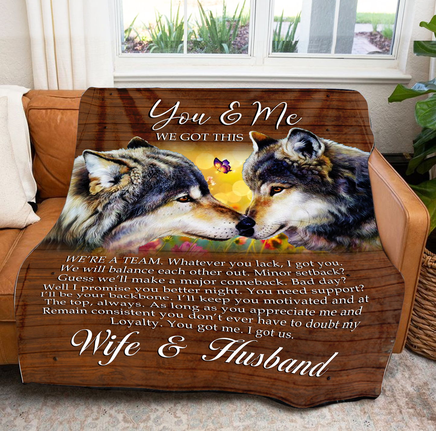 Wife and Husband | Fleece Blanket